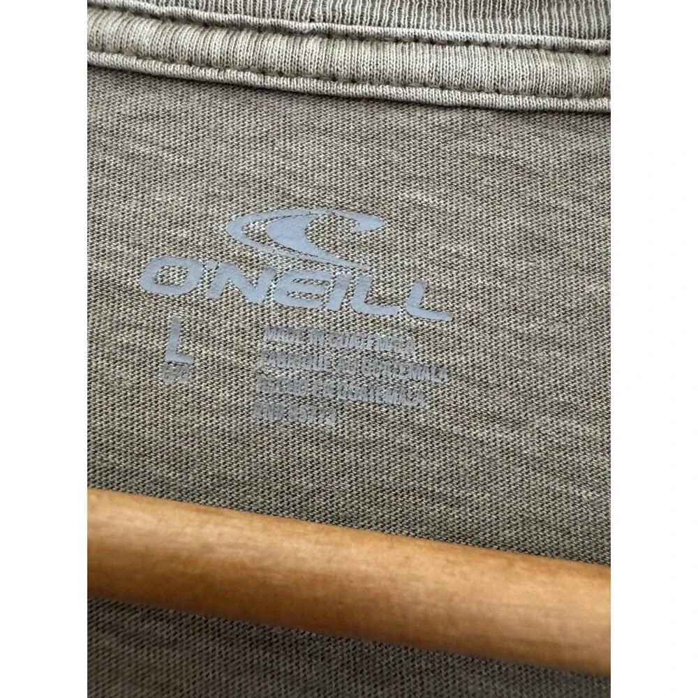 O’Neill Teen Large Palm Tree Graphic Cropped 100% Cotton Tee Olive Green Fits 14